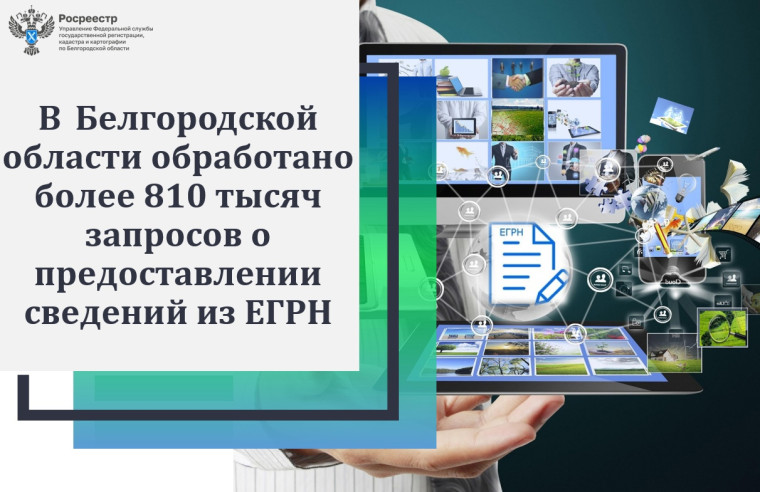 В Белгородской области обработано более 810 тысяч запросов о предоставлении сведений из ЕГРН.