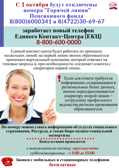 С 1 октября в Белгородской области заработает телефон Единого Контакт-Центра (ЕКЦ) Пенсионного фонда по Белгородской области. С 1 октября в Белгородской области заработает телефон Единого Контакт-Центра (ЕКЦ) Пенсионного фонда по Белгородской области.