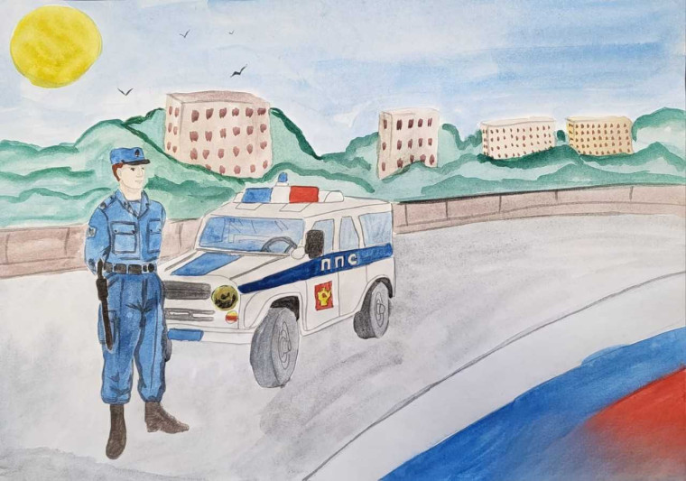 В Чернянском районе подведены итоги конкурса рисунков  «Сотрудники патрульно-постовой службы полиции глазами детей».